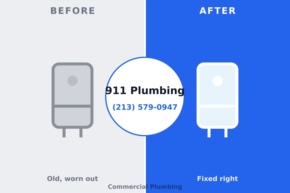 Before and after: plumbing repair Binghamton University, NY